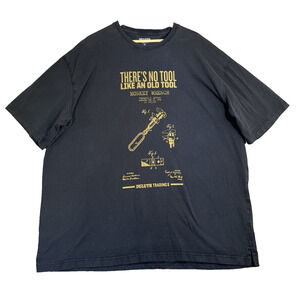 Duluth Shirt Mens XL Black Longtail T Monkey Wrench Patent Graphic Logo Dad Joke